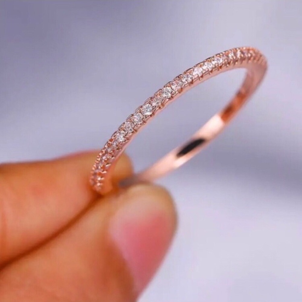 💛NWOT 18K Rose Gold Plated Gorgeous Ring - Picture 3 of 5